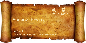 Venesz Ervin névjegykártya